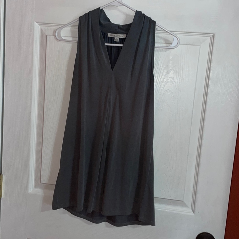 Dark grey dressy tank top